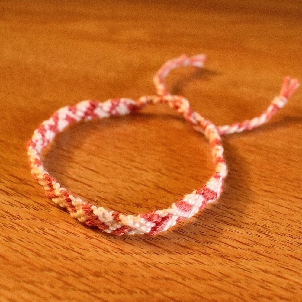 White Rose Woven Bracelet